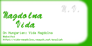 magdolna vida business card